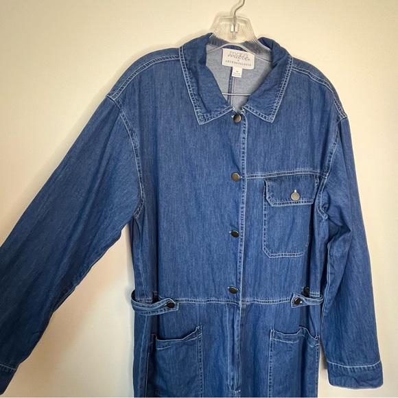 Anthropologie x Mare Mare Aya Denim Utility Long Sleeve Jumpsuit - Picture 8 of 11